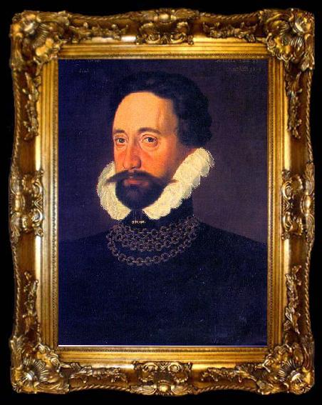 framed   George  Gower Portrait of Sir Thomas Kytson, ta009-2